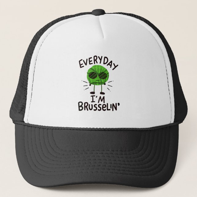 Vegan Brussels Sprouts Trucker Hat (Front)