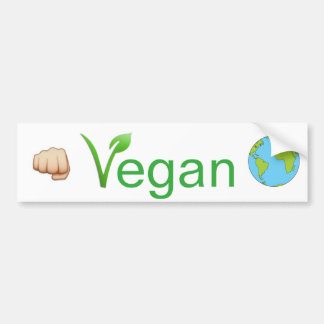 Vegan Bumper Car Sticker Veganism