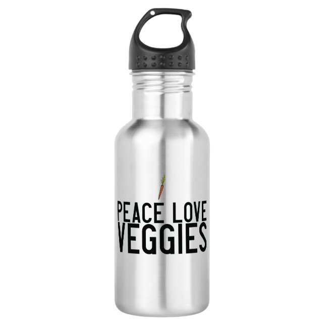 Vegan Carrot Gift 710 Ml Water Bottle (Front)