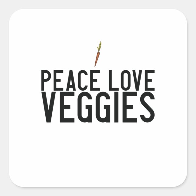 Vegan Carrot Gift Square Sticker (Front)