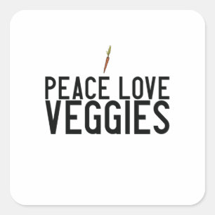 Vegan Carrot Gift Square Sticker