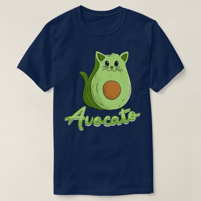 Vegan Cat Cat Owner Male Avocato Kitten  T-Shirt (Design Front)