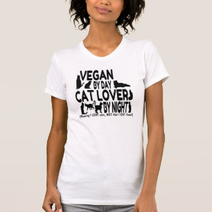 Vegan Cat Lover Humour T-Shirt