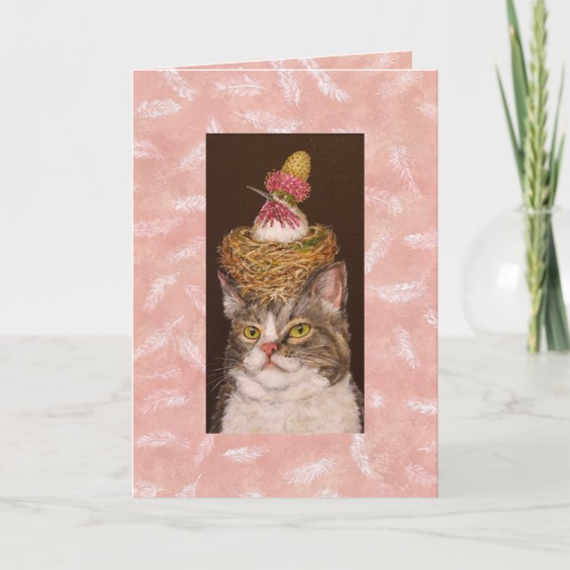 vegan cat with Opal and Veva card (Front)