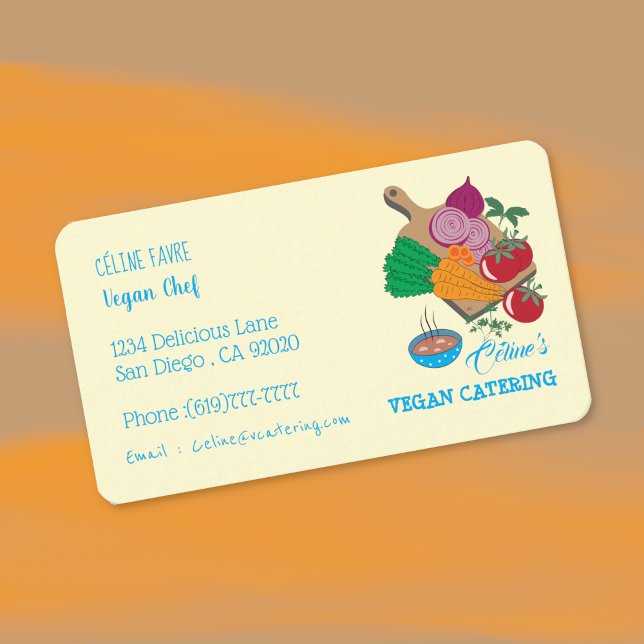 Vegan Catering Business Cards (Creator Uploaded)