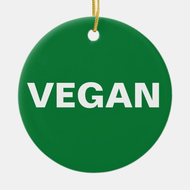 VEGAN CERAMIC ORNAMENT (Front)