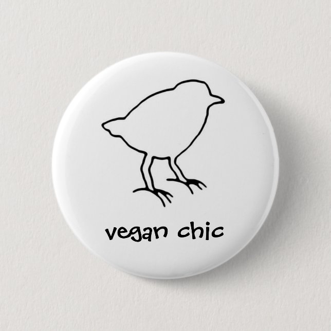 vegan chic button (Front)