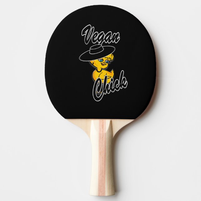 Vegan Chick #4 Ping Pong Paddle (Front)