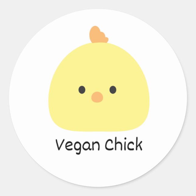 Vegan Chick Classic Round Sticker (Front)