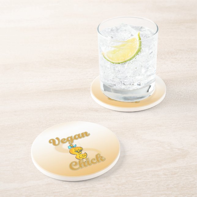 Vegan Chick Coaster (Side)