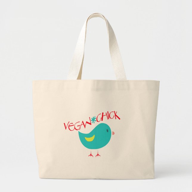 Vegan Chick Large Tote Bag (Front)