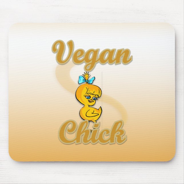 Vegan Chick Mouse Pad (Front)