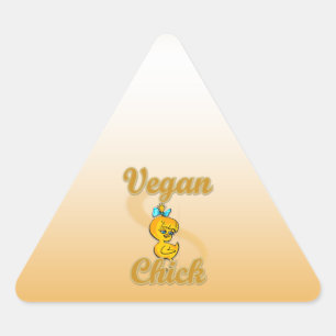 Vegan Chick Triangle Sticker