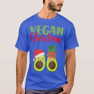 Vegan Christmas Avocado Lover Vegetarian Diet Xmas T-Shirt