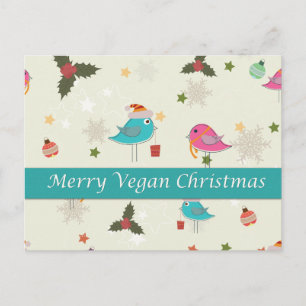Vegan Christmas Gifts Holiday Postcard