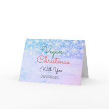 Vegan Christmas Greeting card for vegan