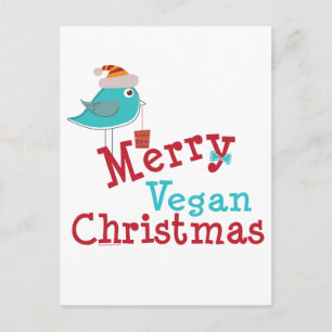 Vegan Christmas Holiday Postcard