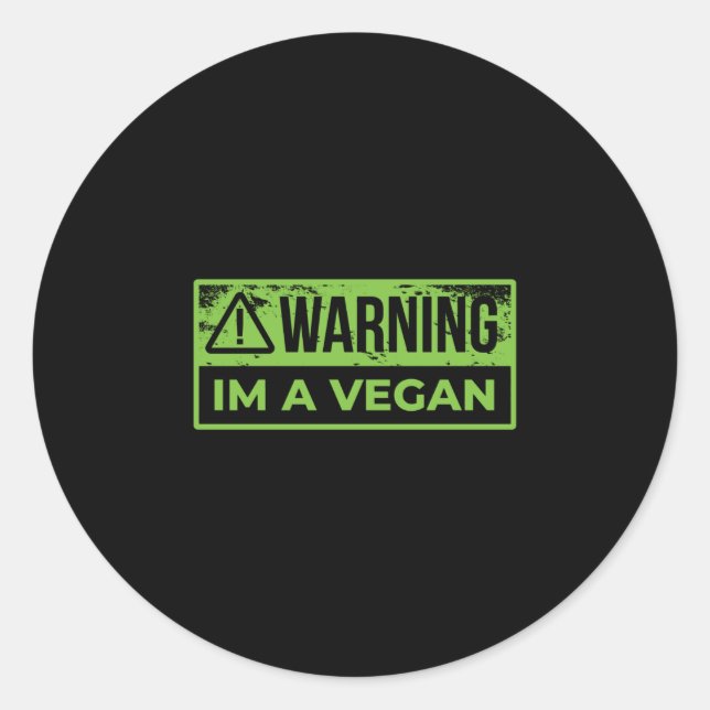 Vegan Classic Round Sticker (Front)