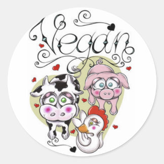 Vegan Classic Round Sticker