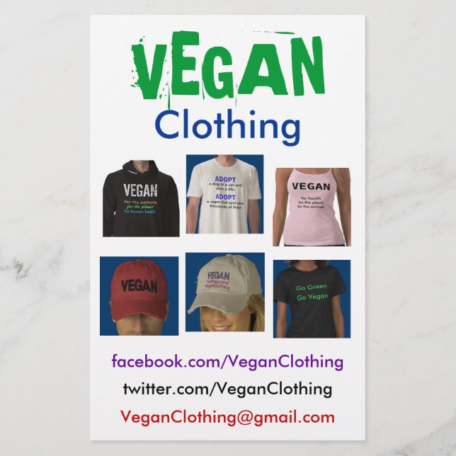 VEGAN Clothing Flyers (Front)