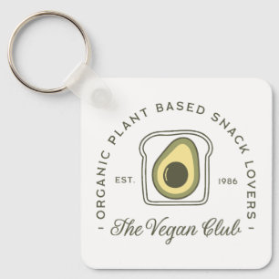 Vegan club plant based avocado toast key ring