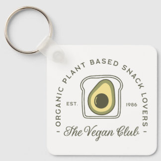 Vegan club plant based avocado toast key ring