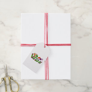 Vegan colourful gift tags