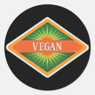 Vegan Colours Logo Classic Round Sticker