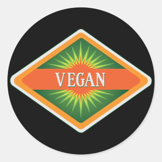 Vegan Colours Logo Classic Round Sticker (Front)