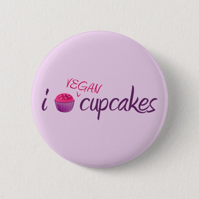 Vegan Cupcakes 6 Cm Round Badge (Front)