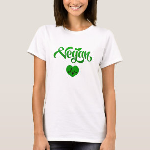 Vegan Diet Heart Healthy and Eco-Friendly Living T-Shirt