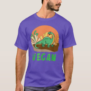 VEGAN DINOSAUR cool vegi retro vintage design vege T-Shirt