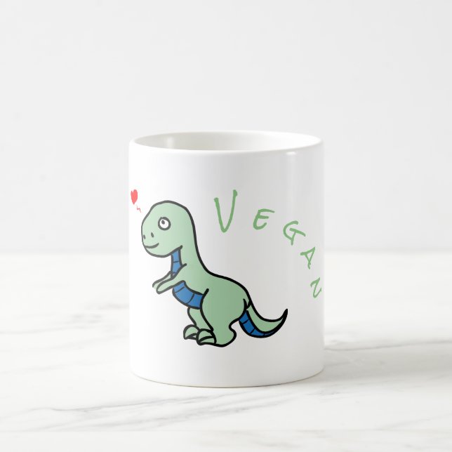 Vegan Dinosaur Kind Dino Coffee Mug (Center)