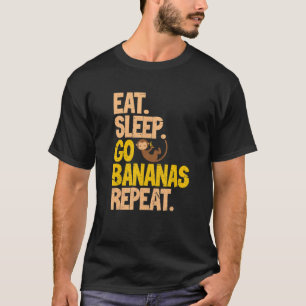 Vegan Eat Sleep Go Bananas Repeat Vegetarian Vegan T-Shirt