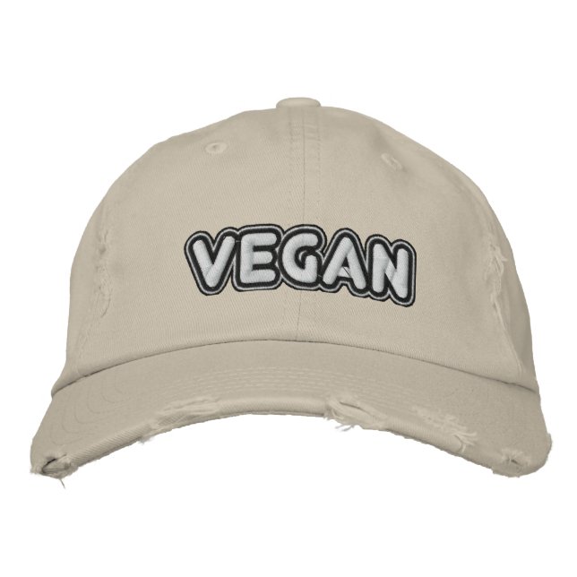 Vegan Embroidered Hat (Front)