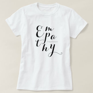 Vegan EMPATHY Modern Script Minimal Typography T-S T-Shirt