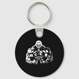 Vegan Fitness Gorilla Workout Apparel Uni-adults G Key Ring