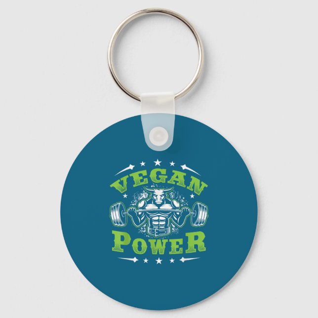 Vegan Fitness Workout I'm Vegan Wer  Key Ring (Front)