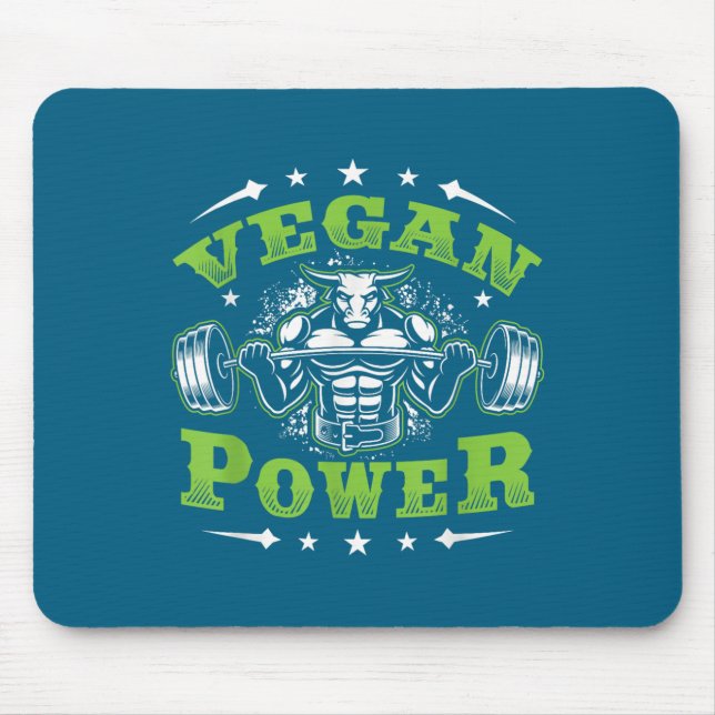 Vegan Fitness Workout I'm Vegan Wer  Mouse Pad (Front)
