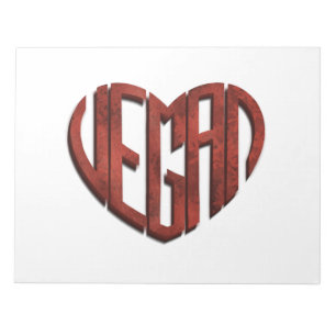 Vegan Flower Heart Notepad