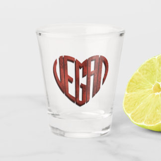 Vegan Flower Heart Shot Glass