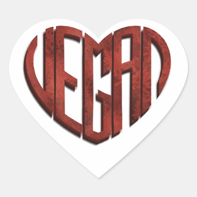 Vegan Flower Heart Sticker (Front)
