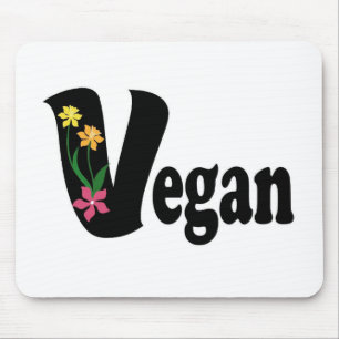 Vegan Flower Mouse Pad