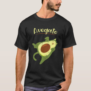 Vegan Food Avogato Domestic Cat Kitty Pet For Avoc T-Shirt