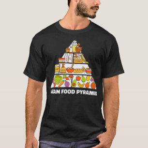 Vegan Food Pyramid for Healthy plant based Nutriti T-Shirt