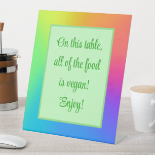 Vegan Food Table Sign