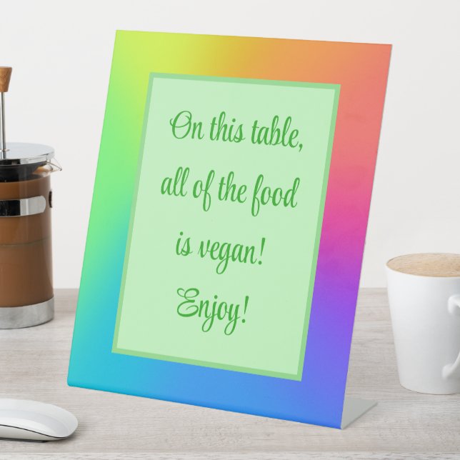 Vegan Food Table Sign (In SItu)