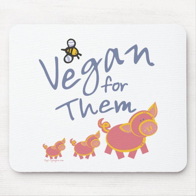 Vegan for Animals Mouse Pad (Front)