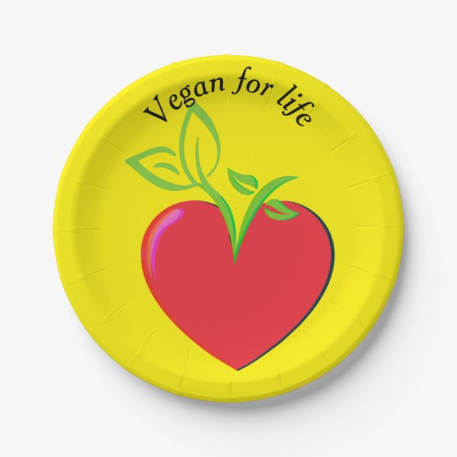 Vegan for Life paper plate (Front)