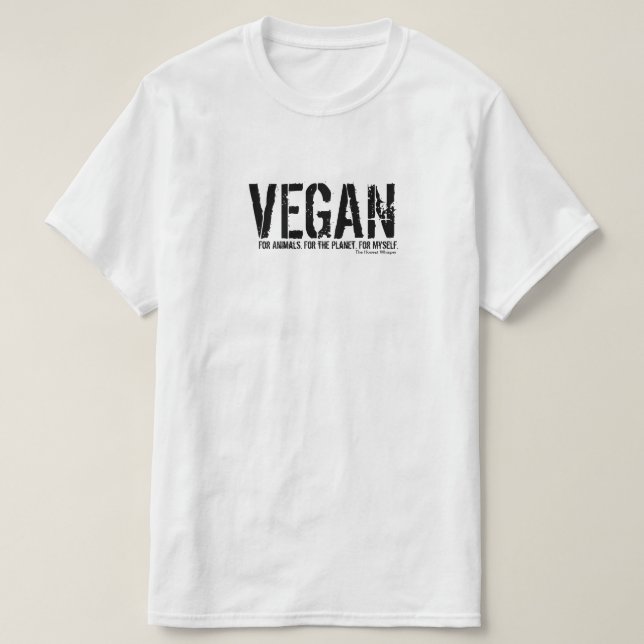 Vegan For Simple Shirt (White) (Design Front)